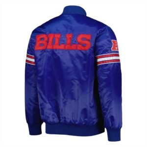 Buffalo Bills The Pick and Roll Blue Satin Varsity Jacket