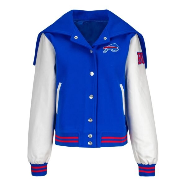 Buffalo Bills Womens Wild Wool & Leather Varsity Jacket