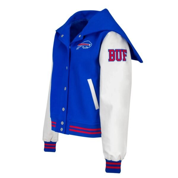Buffalo Bills Womens Wild Wool & Leather Varsity Jacket