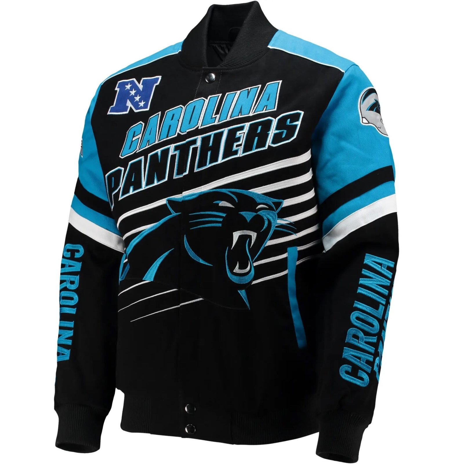 Carolina Panthers Full-Snap Twill Cotton Jacket