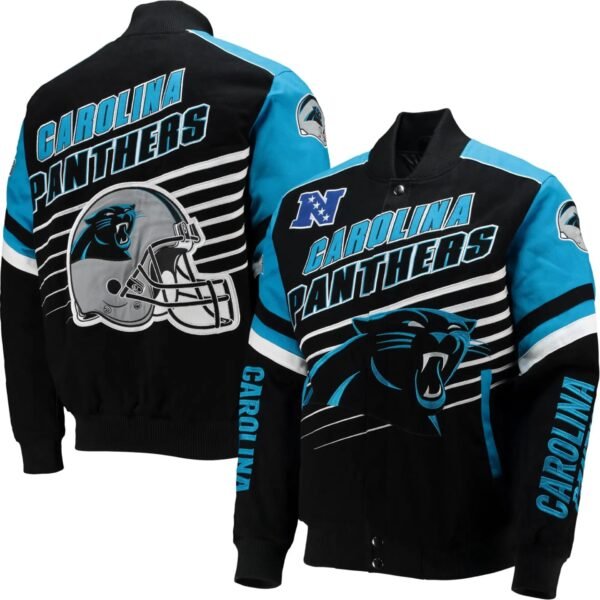 Carolina Panthers Full-Snap Twill Cotton Jacket