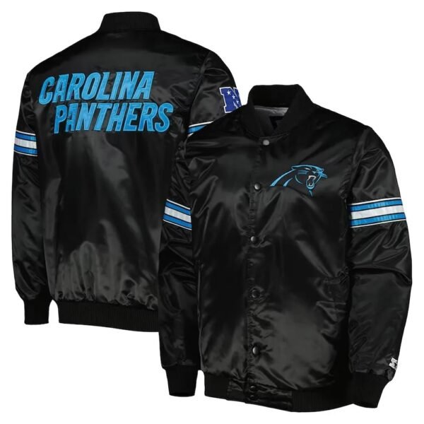 Carolina Panthers Pick and Roll Satin Jacket