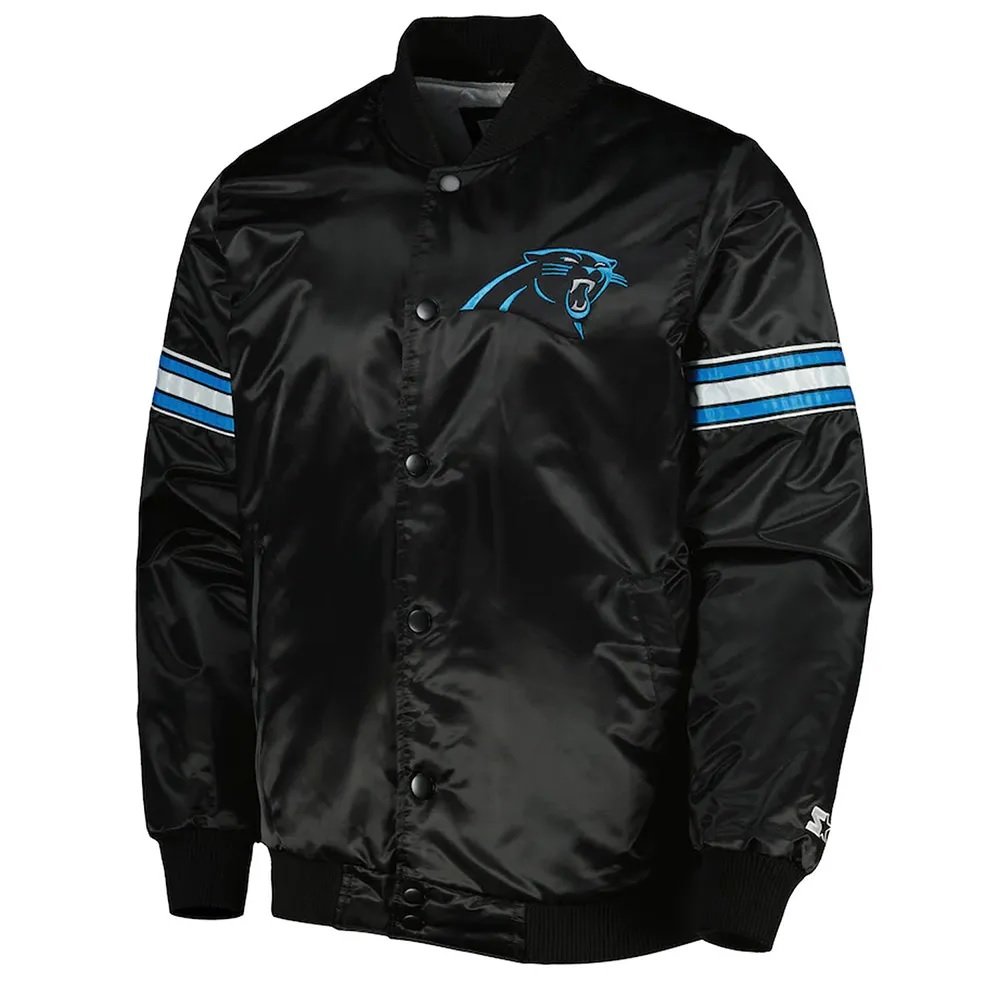 Carolina Panthers Pick and Roll Satin Jacket
