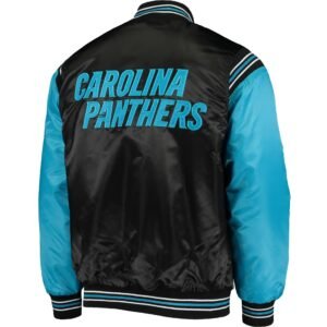 Carolina Panthers Satin Varsity Full-Snap Jacket