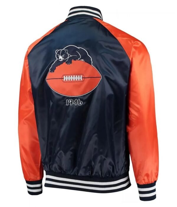 Chicago Bears Clean Up Throwback Satin Full-Snap Jacket