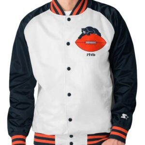 Chicago Bears Clean Up Throwback Satin Full-Snap Jacket