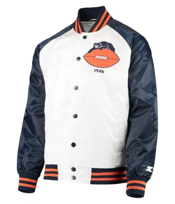Chicago Bears Clean Up Throwback Satin Full-Snap Jacket