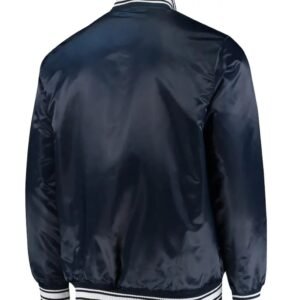 Chicago Bears Locker Room Bomber Blue Satin Jacket
