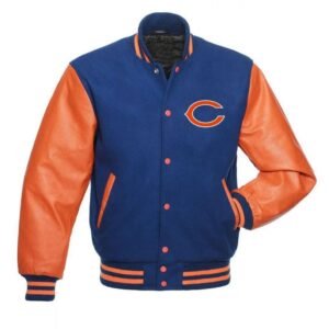 Chicago Bears NFL Varsity Orange and Blue Jacket