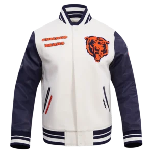 Chicago Bears Retro Classic Rib Wool Varsity Jacket