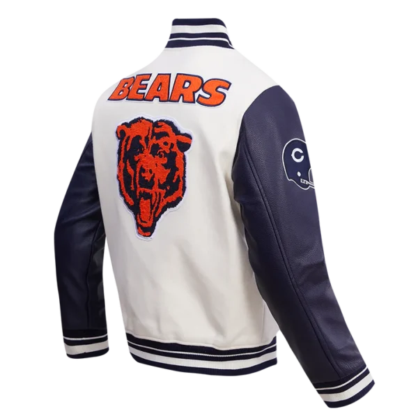 Chicago Bears Retro Classic Rib Wool Varsity Jacket