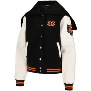 Cincinnati Bengals Sailor Full-Snap Hooded Varsity Jacket