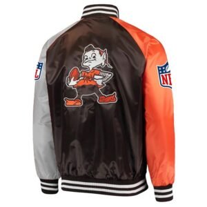 Cleveland Browns Lead Off Varsity Satin Jacket