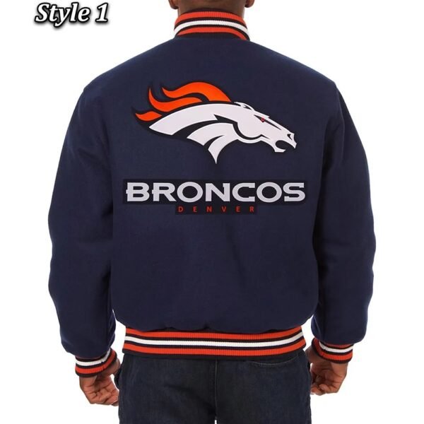 Denver Broncos Wool Varsity Blue Jacket