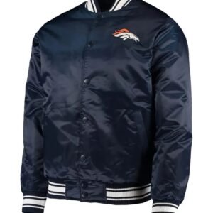 Denver Broncos Locker Room Full-Snap Satin Jacket
