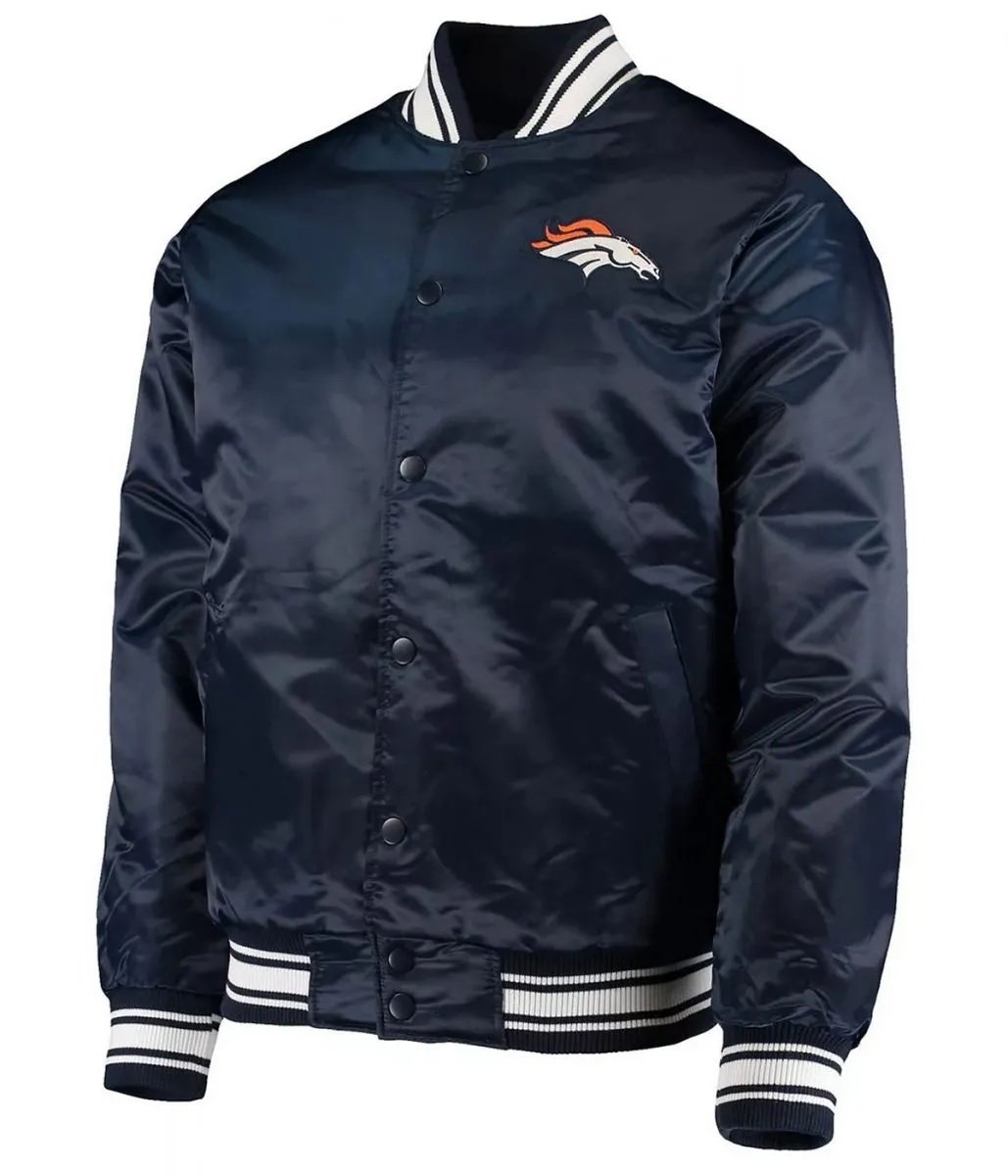Denver Broncos Locker Room Full-Snap Satin Jacket
