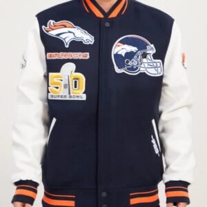 Denver Broncos Mash Up Wool Varsity Jacket
