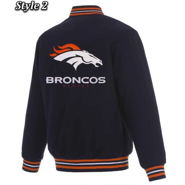 Denver Broncos Wool Varsity Blue Jacket