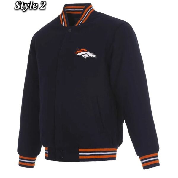 Denver Broncos Wool Varsity Blue Jacket