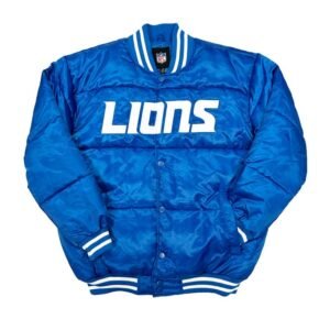 Detroit Lions Bronx Bubble Satin Puffer Jacket
