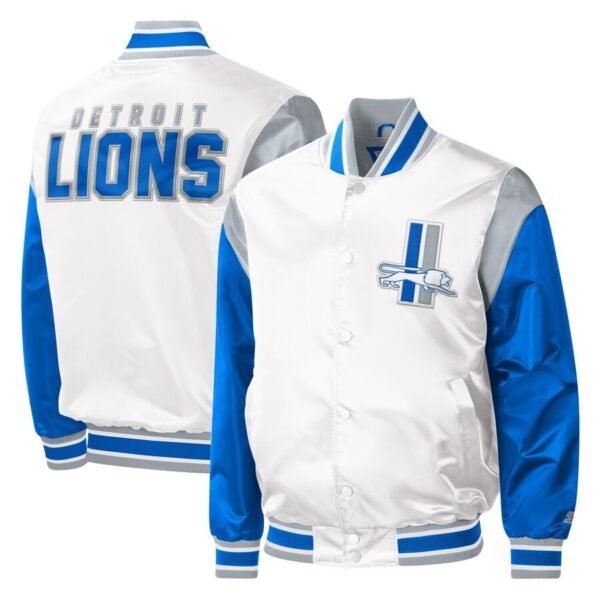 Detroit Lions Clean Up Throwback Satin Jacket
