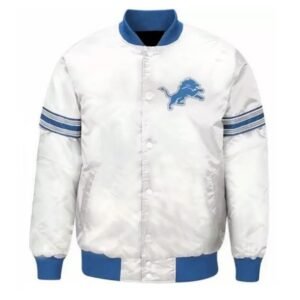 Detroit Lions Striped Bomber Jacket