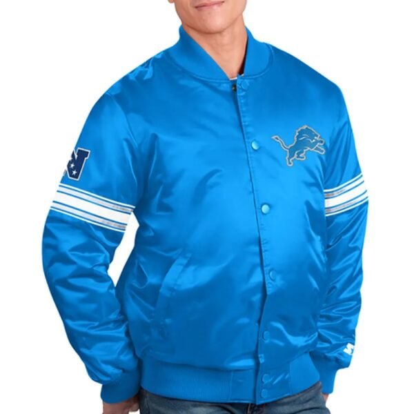 Detroit Lions Striped Bomber Jacket
