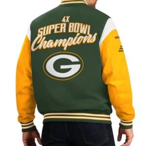 Green Bay Packers 4 Time Super Bowl Varsity Jacket