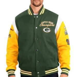 Green Bay Packers 4 Time Super Bowl Varsity Jacket