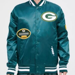 Green Bay Packers Old English Satin Jacket