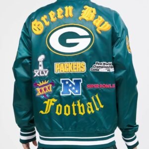 Green Bay Packers Old English Satin Jacket
