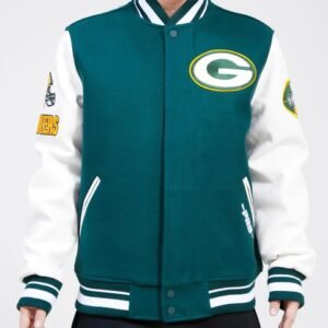 Green Bay Packers Old English Wool Varsity Jacket