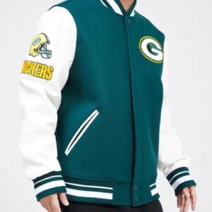 Green Bay Packers Old English Wool Varsity Jacket
