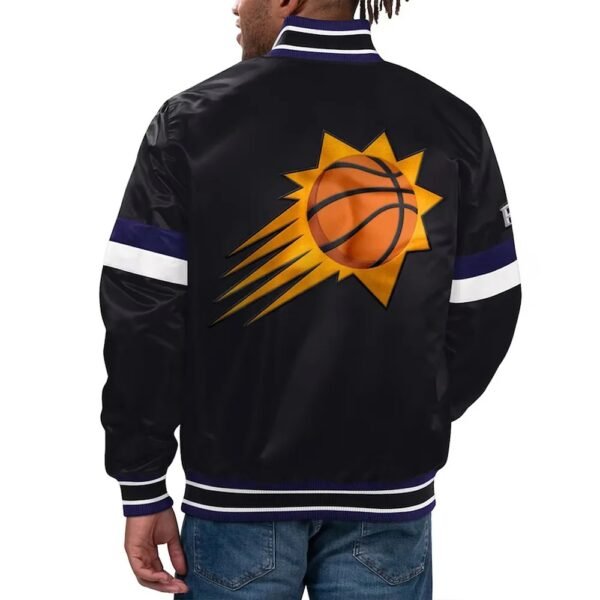 Phoenix Suns Home Game Black Satin Jacket