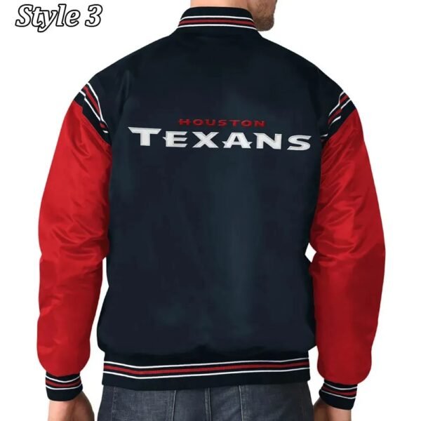 Houston Texans Enforcer Navy and Red Satin Jacket