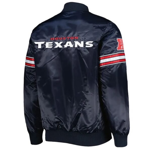 Houston Texans The Pick and Roll Navy Blue Satin Jacket