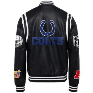 Indianapolis Colts Jeff Hamilton Leather Varsity Jacket