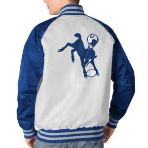 Indianapolis Colts Throwback Varsity Satin Jacket