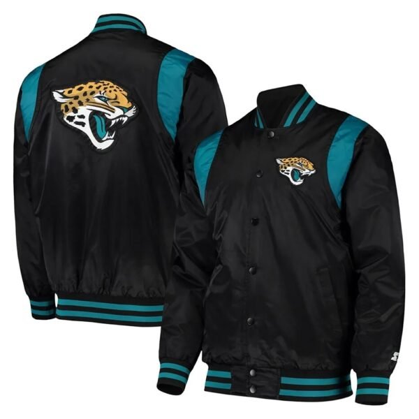 Jacksonville Jaguars Teal and Satin Jacket