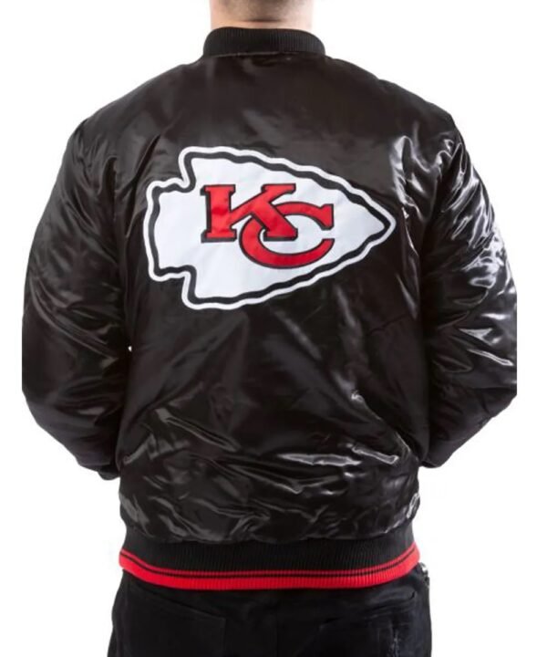 Kansas City Chiefs Black Satin Jacket