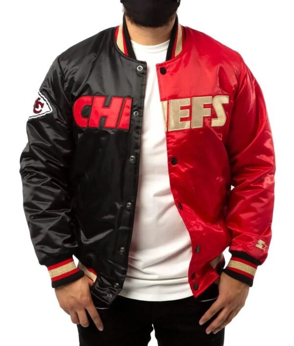 Kansas City Chiefs Red And Black Varsity Jacket