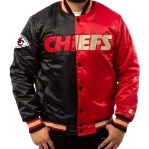 Kansas City Chiefs Red And Black Varsity Jacket