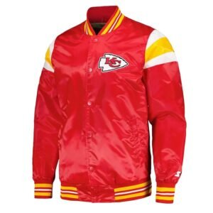 Kansas City Chiefs Red and Gold Varsity Satin Jacket