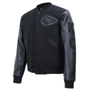 Kansas City Chiefs Triple Black Logo Varsity Jacket