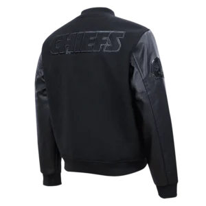 Kansas City Chiefs Triple Black Logo Varsity Jacket