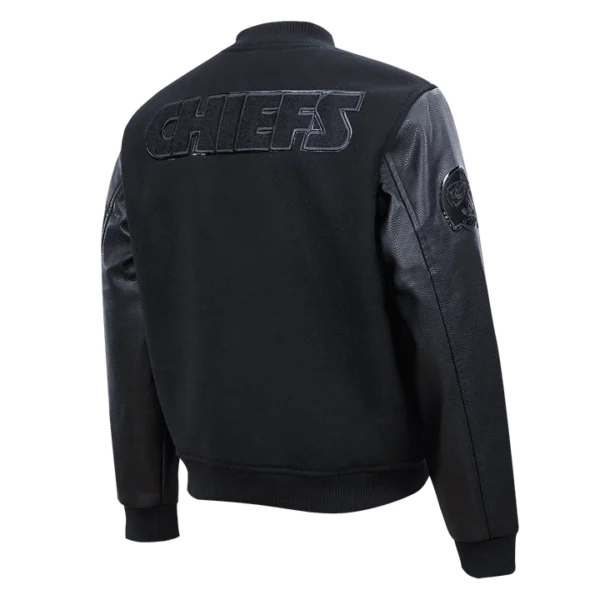 Kansas City Chiefs Triple Black Logo Varsity Jacket