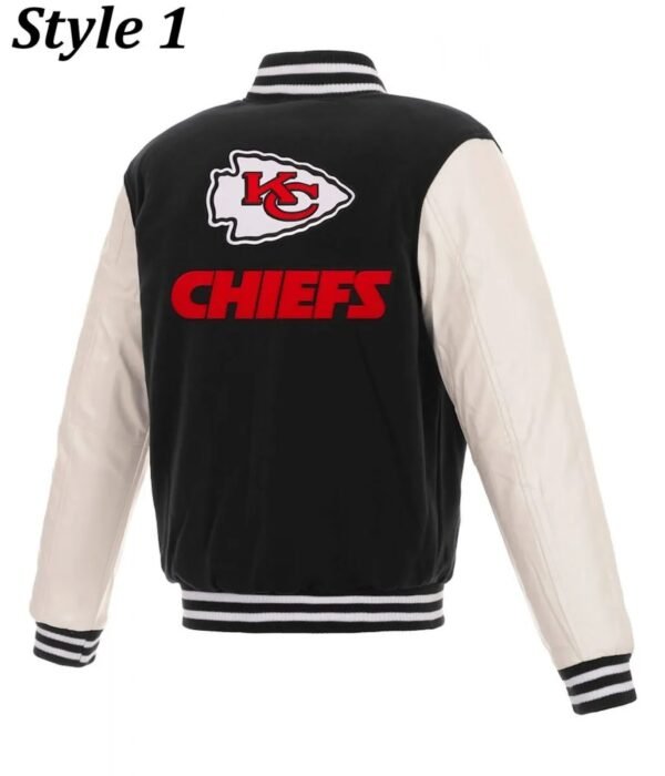 Kansas City Chiefs Two Tone Wool Leather Letterman Jacket