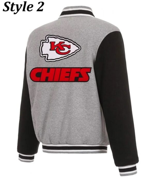 Kansas City Chiefs Two Tone Wool Leather Letterman Jacket