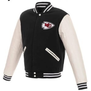 Kansas City Chiefs Two Tone Wool Leather Letterman Jacket