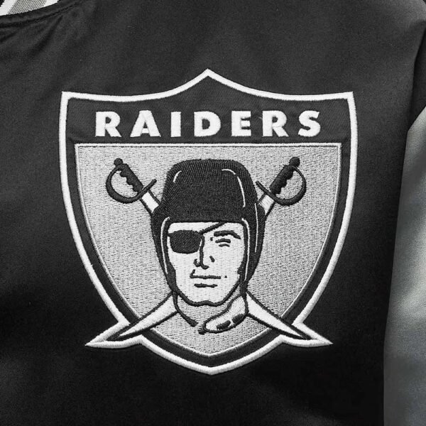 Las Vegas Raiders Heavyweight Black Satin Jacket